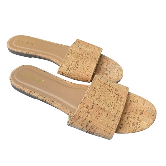 Shoes - Cork Slip On Sandals